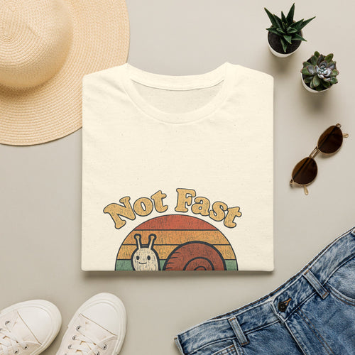 Not Fast Not Furious Snail T-Shirt — Retro Vintage Humor Tee